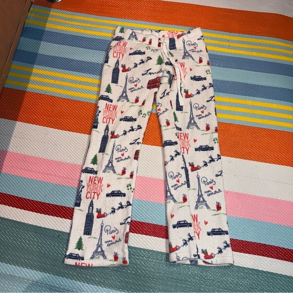 Daydream By Berkshire‎ Paris Themed Polar Fleece Pajama Pants Women Size Small